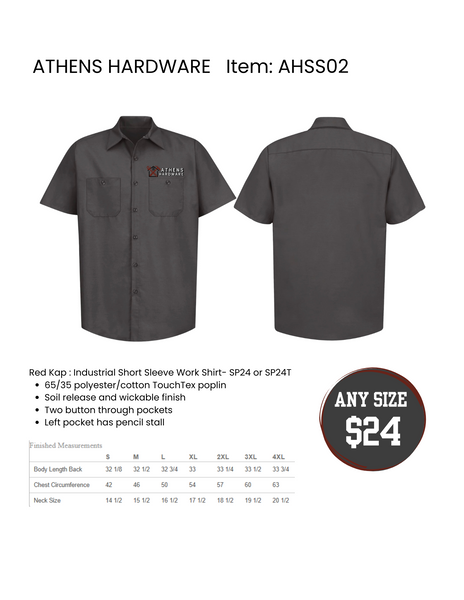 AH Men's Work Shirt (sm logo)