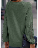 Olive Lace Accent Top