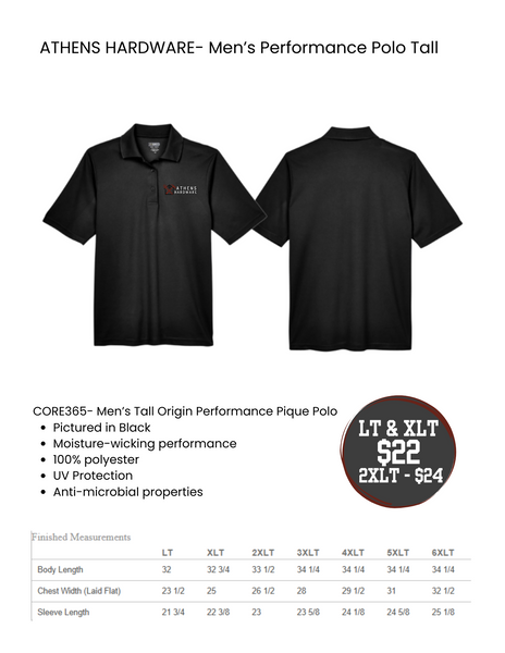 AH Men's TALL Performance Polo