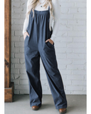 Dusty Blue Corduroy Jumpsuit