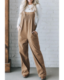 Taupe Corduroy Jumpsuit