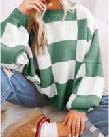 Green Checkered Sweater