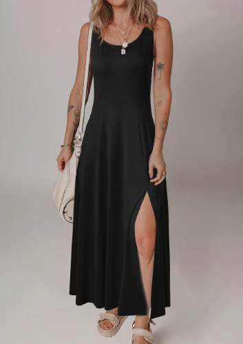 casual midi dress with slit Marcella | Eliana Slit Dress in Pink | Women's Size Large | Ponte