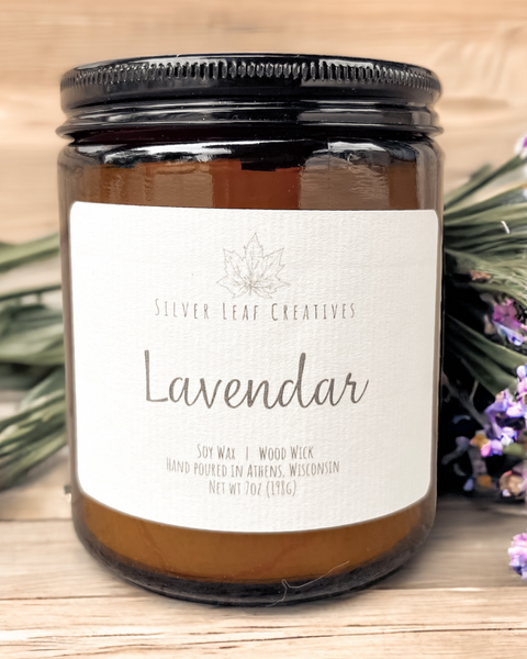 Lavender- Wood Wick Candle