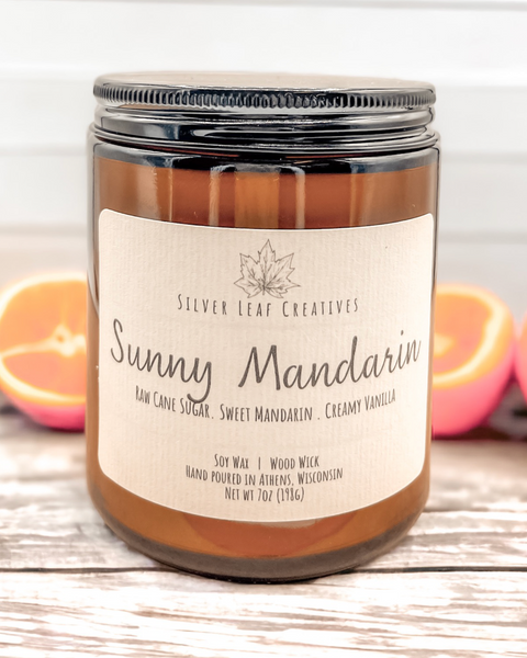 Sunny Mandarin- Wood Wick Candle