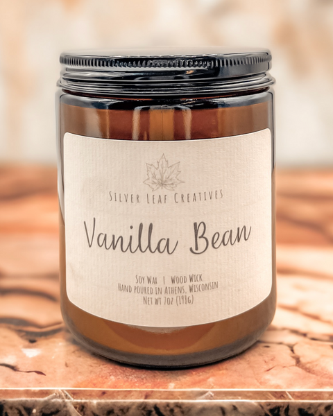 Vanilla Bean- Wood Wick Candle