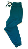 100% French Terry Cotton Joggers - Teal